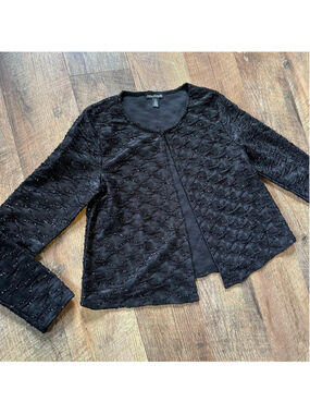 Women's Nina Leonard Black Shrug S